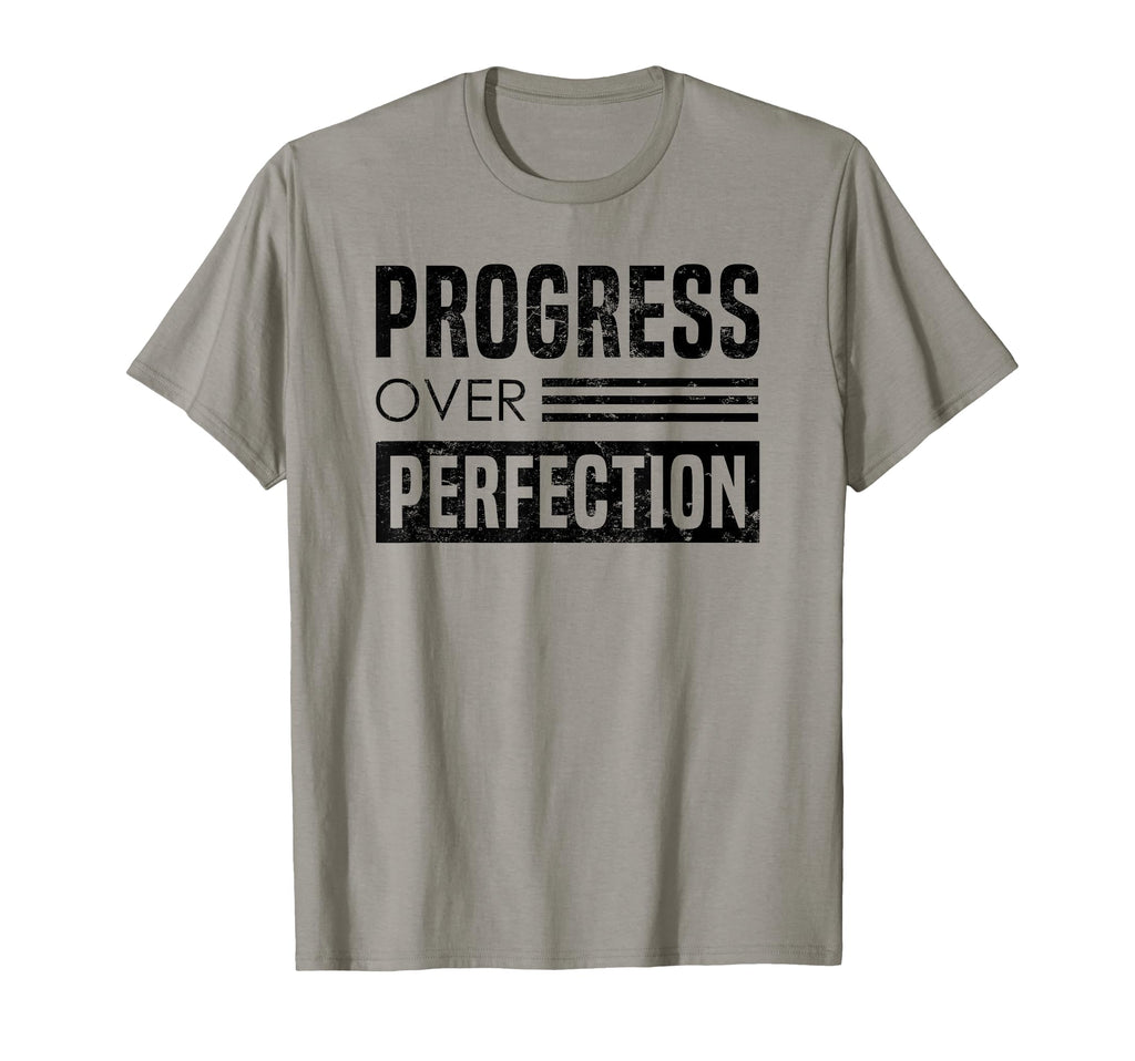 Progress Over Perfection Typographic T-Shirt - Aesthetic Graphic Men Women - T-Shirt, Sweatshirt, Hoodie