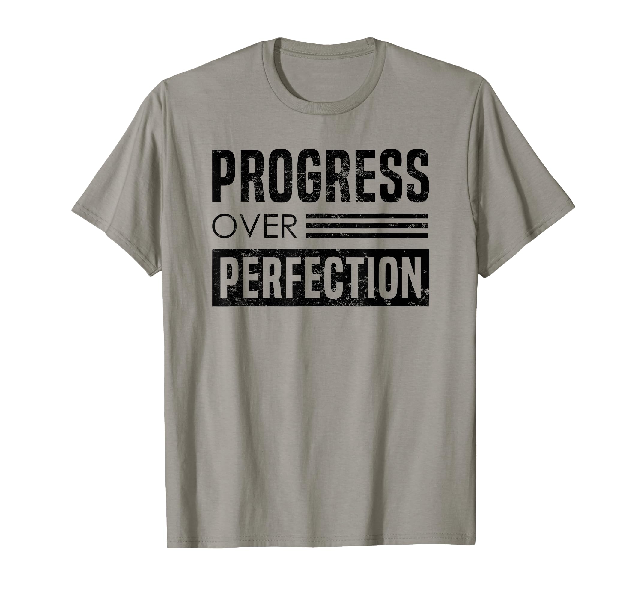 Progress Over Perfection Typographic T-Shirt - Aesthetic Graphic Men Women - T-Shirt, Sweatshirt, Hoodie