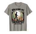 Walking My Therapist Leash T-Shirt - Custom Art Print Men Women - T-Shirt, Sweatshirt, Hoodie