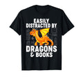 Reading Lover Easily Distracted T-Shirt - Minimalist Print for Adults - T-Shirt, Sweatshirt, Hoodie