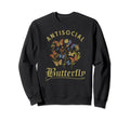 Antisocial Butterfly Fairy Grunge Sweatshirt - Graphic Print Men Women - T-Shirt, Sweatshirt, Hoodie