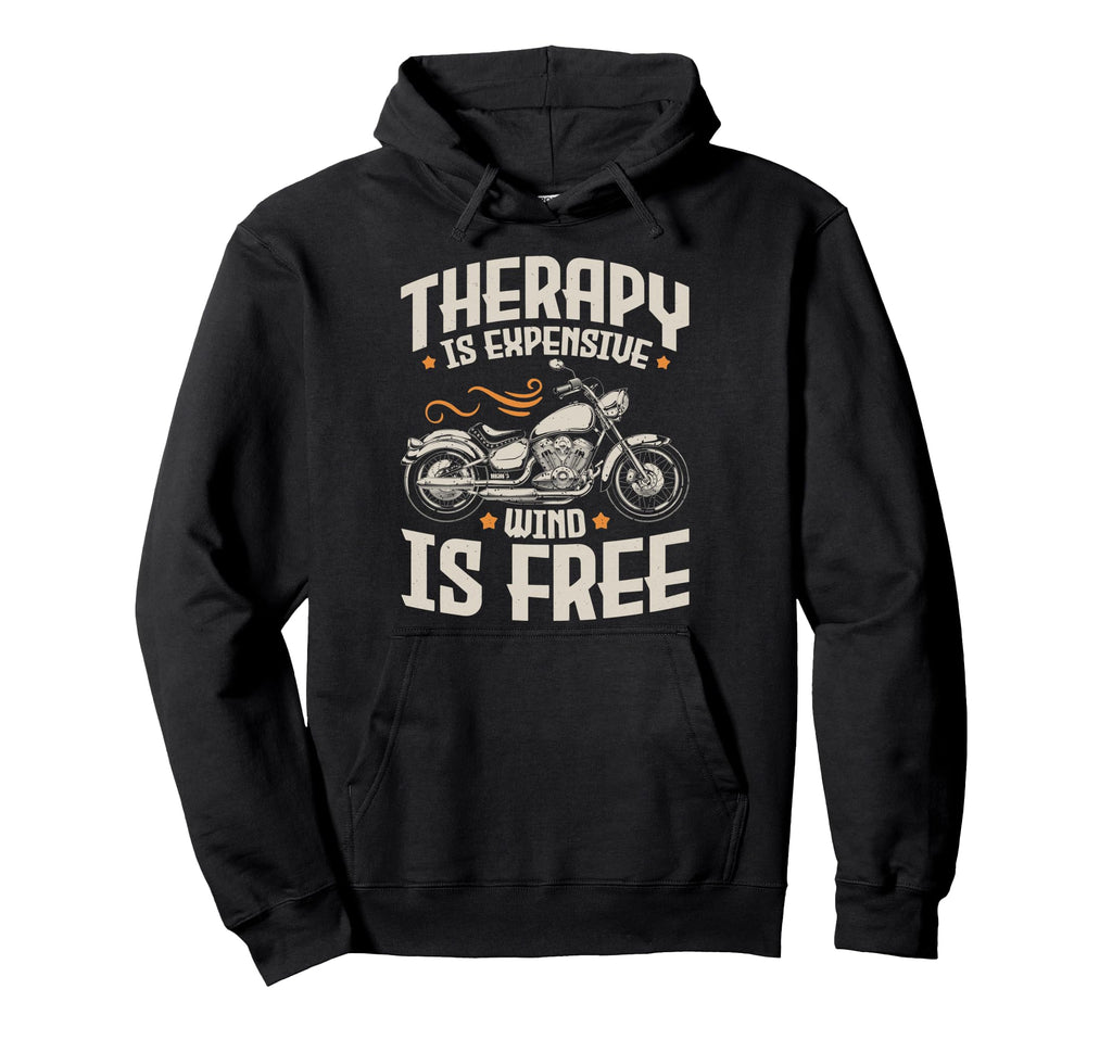 Motorcycle Rider Therapy Motorcycle Hoodie - Minimalist Print Unisex - T-Shirt, Sweatshirt, Hoodie