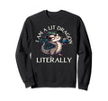 Witty Lit Dragon Reader Bookish Sweatshirt - Custom Art Print Men Women - T-Shirt, Sweatshirt, Hoodie