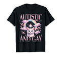 Autistic And Gay Cat Rainbow Pride T-Shirt - Novelty Apparel Men Women - T-Shirt, Sweatshirt, Hoodie
