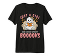 Just Who Loves Spooky Books Halloween Tri T-Shirt - Graphic Print Unisex - T-Shirt, Sweatshirt, Hoodie