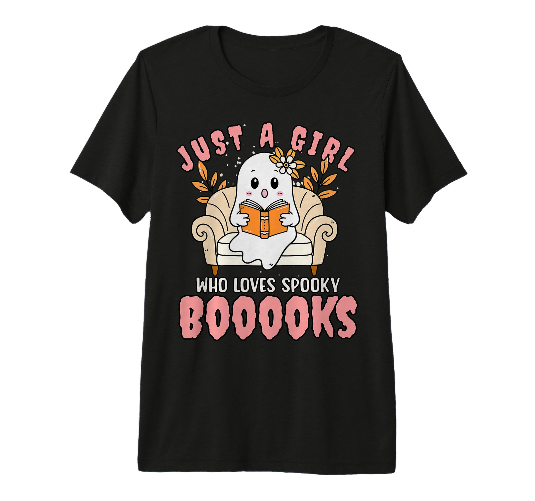 Just Who Loves Spooky Books Halloween Tri T-Shirt - Graphic Print Unisex - T-Shirt, Sweatshirt, Hoodie