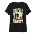 Couples Therapy Dog Walking Funny T-Shirt - Fun Novelty Design Men Women - T-Shirt, Sweatshirt, Hoodie