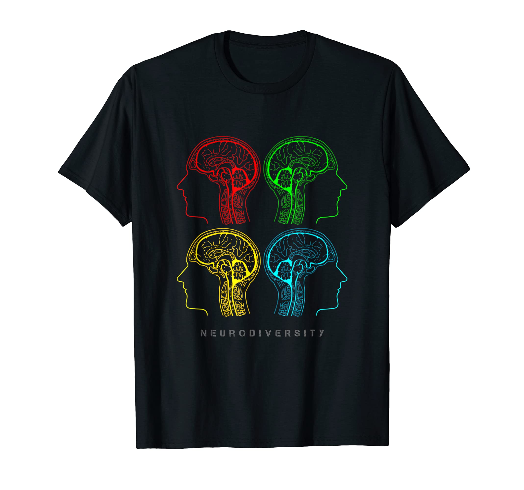 Neurodiversity Adhd And Autism Brain T-Shirt - Graphic Print for Adults - T-Shirt, Sweatshirt, Hoodie