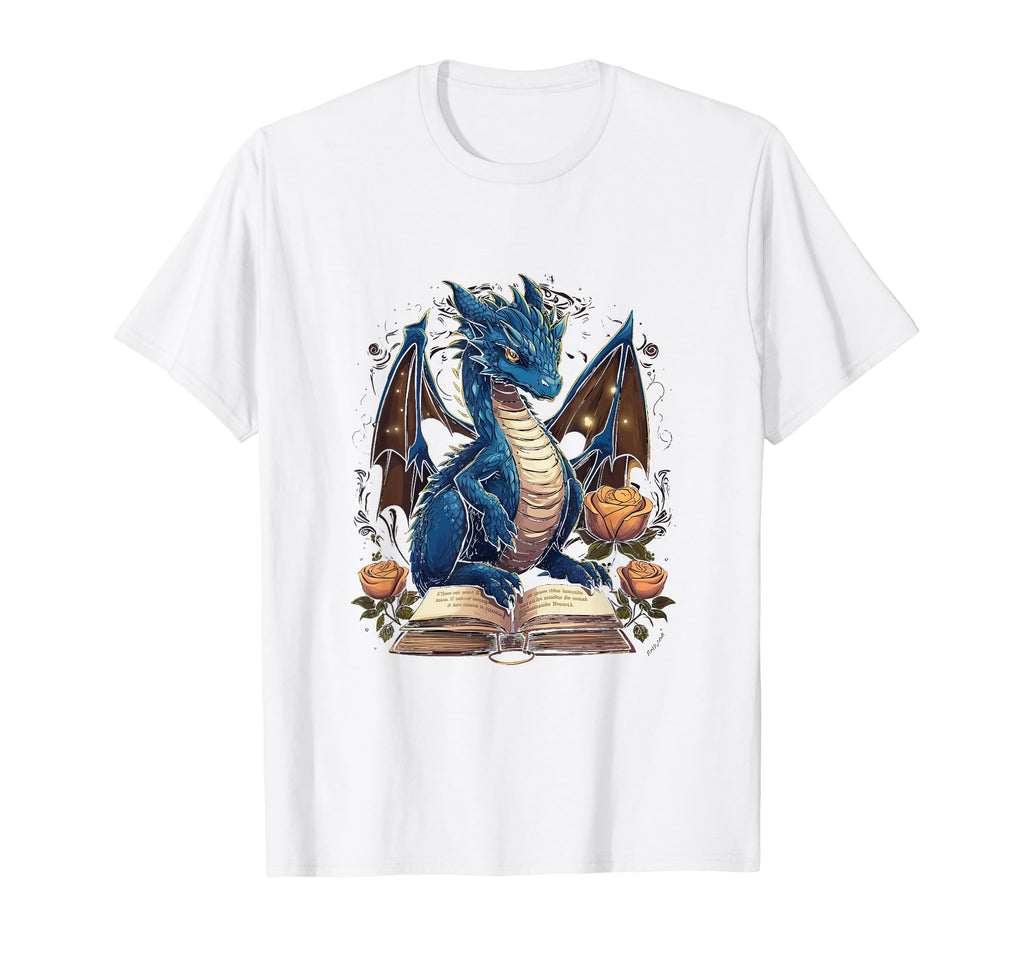Book Dragon Reading Books Bookworm T-Shirt - Unique Graphic Men Women - T-Shirt, Sweatshirt, Hoodie