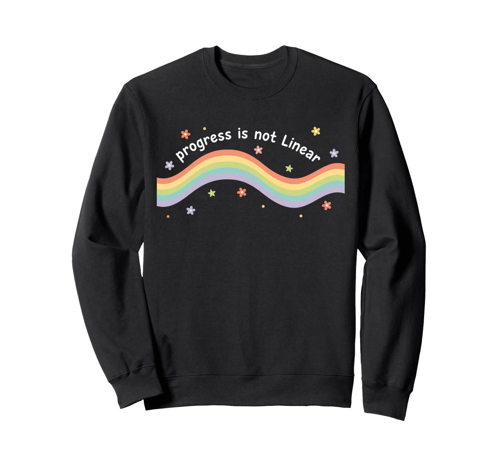 Teacher Progress Is Not Linear Sweatshirt - Fun Novelty Design Unisex - T-Shirt, Sweatshirt, Hoodie