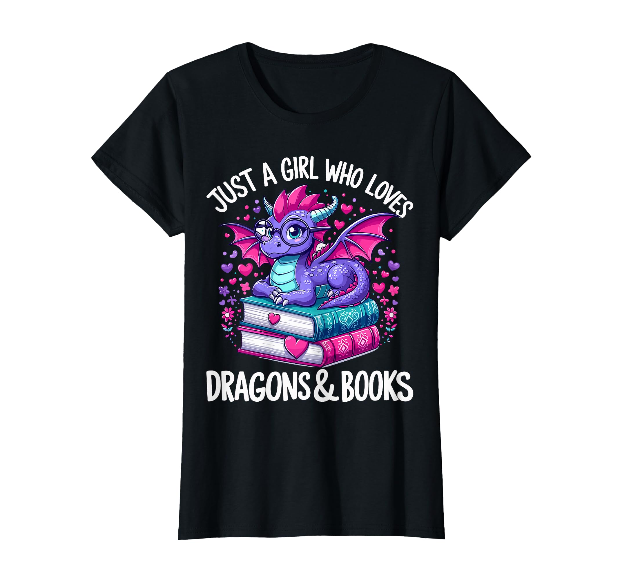 Just Who Loves Dragons And Books Reading T-Shirt - Unique Graphic Unisex - T-Shirt, Sweatshirt, Hoodie