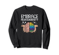 Embrace Neurodiversity Brain Adhd Sweatshirt - Minimalist Print Men Women - T-Shirt, Sweatshirt, Hoodie
