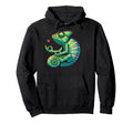 Meditation Chameleon Yoga Pose Hoodie - Aesthetic Graphic for Adults - T-Shirt, Sweatshirt, Hoodie