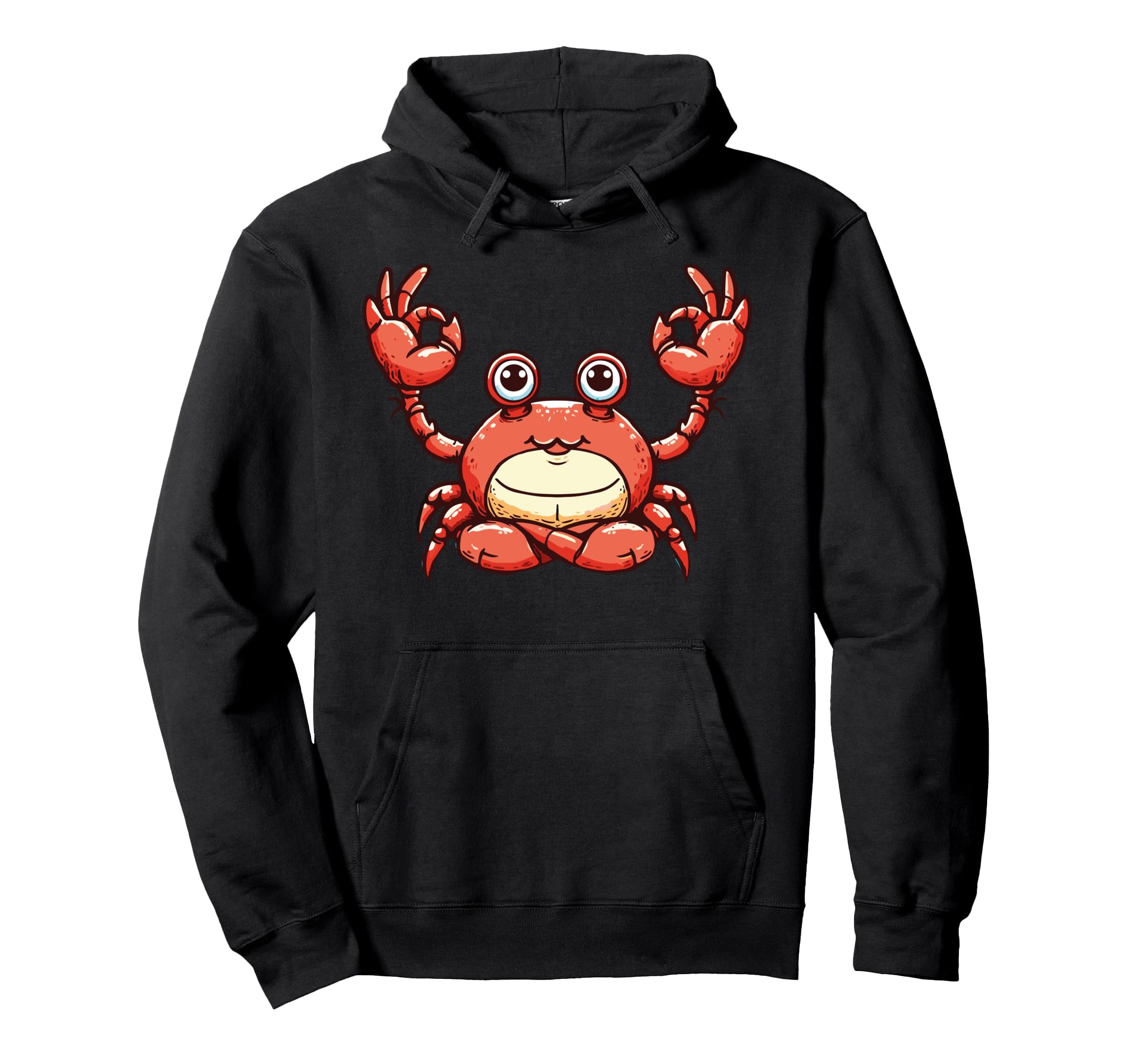 Meditation Crab Yoga Pose Relaxing Hoodie - Minimalist Print for Adults - T-Shirt, Sweatshirt, Hoodie