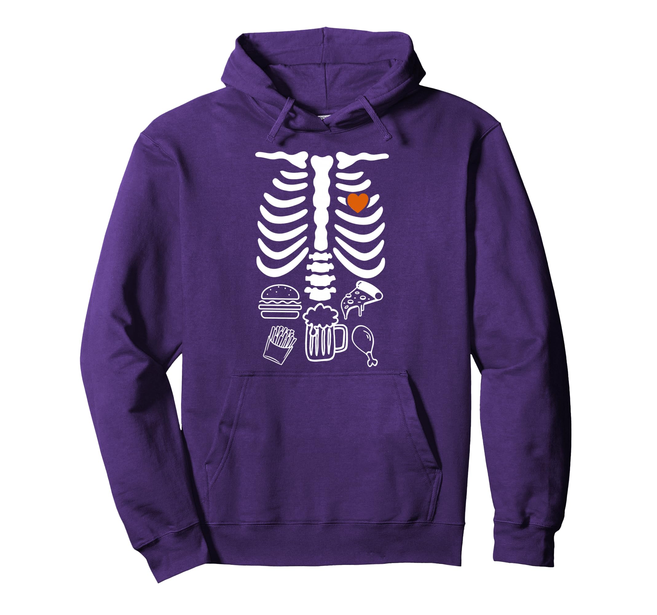 Beer Belly Skeleton Pregnancy Couples Hoodie - Custom Art Print Men Women - T-Shirt, Sweatshirt, Hoodie