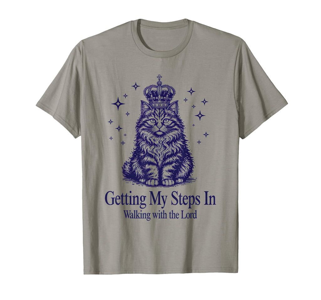 Getting My Steps Walking Lord Cat T-Shirt - Casual Everyday Wear for Adults - T-Shirt, Sweatshirt, Hoodie