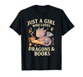 Just Who Loves Dragons And Cozy Books T-Shirt - Trendy Graphic Unisex - T-Shirt, Sweatshirt, Hoodie