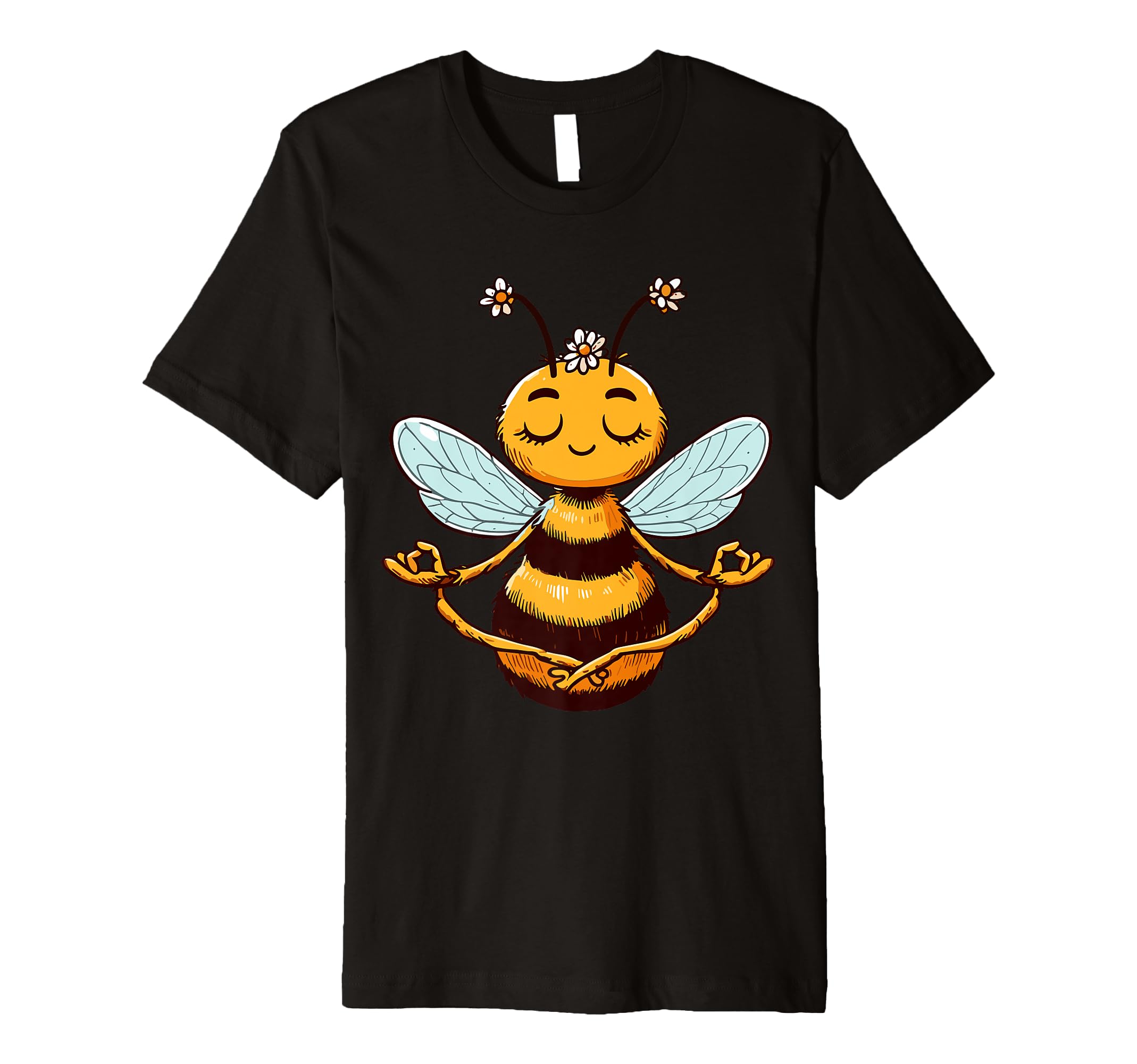 Meditation Bee Yoga Pose Relaxing Animal T-Shirt - Trendy Graphic Unisex - T-Shirt, Sweatshirt, Hoodie