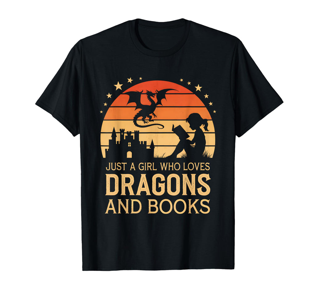 Just Who Loves Dragons And Books T-Shirt - Novelty Apparel Unisex - T-Shirt, Sweatshirt, Hoodie