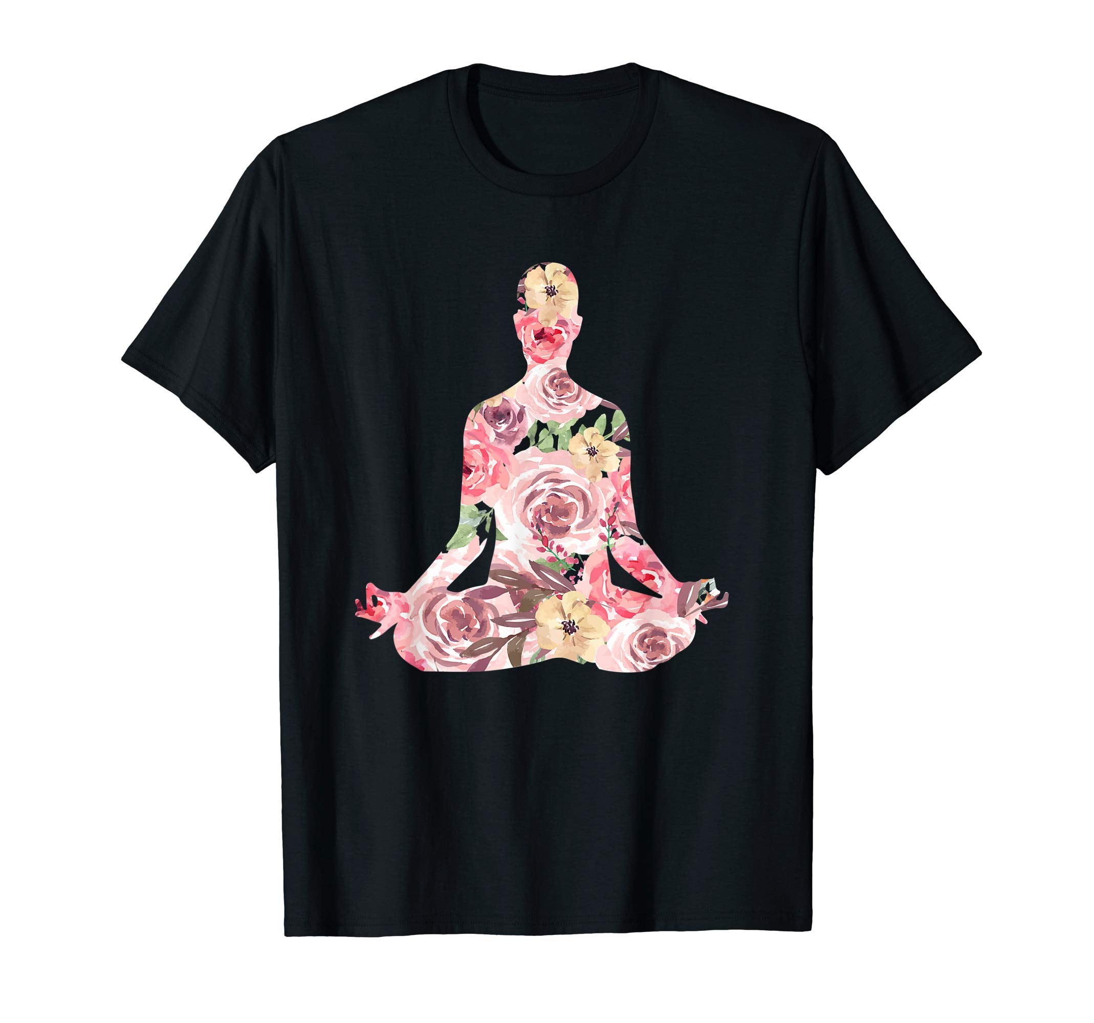 Yoga Made Flowers Meditation Peace T-Shirt - Minimalist Print for Adults - T-Shirt, Sweatshirt, Hoodie