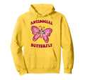 Groovy Anti Social Butterfly Ironic Funny Hoodie - Graphic Print Men Women - T-Shirt, Sweatshirt, Hoodie