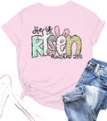 Happy Easter Shirts for Women Funny Bunny T Shirt Easter Egg Holiday Tops Rabbit Graphic Short Sleeve Tees - T-Shirt, Sweatshirt, Hoodie