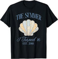 Summer I Turned 16 Years Old 16th Birthday Beach Seashell T-Shirt Unisex T-shirt, Sweatshirt, Hoodie, Long Sleeve Tee - T-Shirt, Sweatshirt, Hoodie