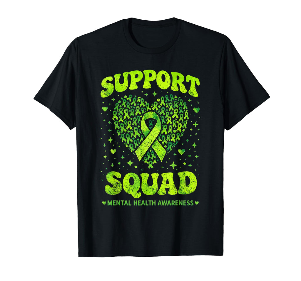 Mental Health Awareness Green Ribbon T-Shirt - Novelty Apparel for Adults - T-Shirt, Sweatshirt, Hoodie