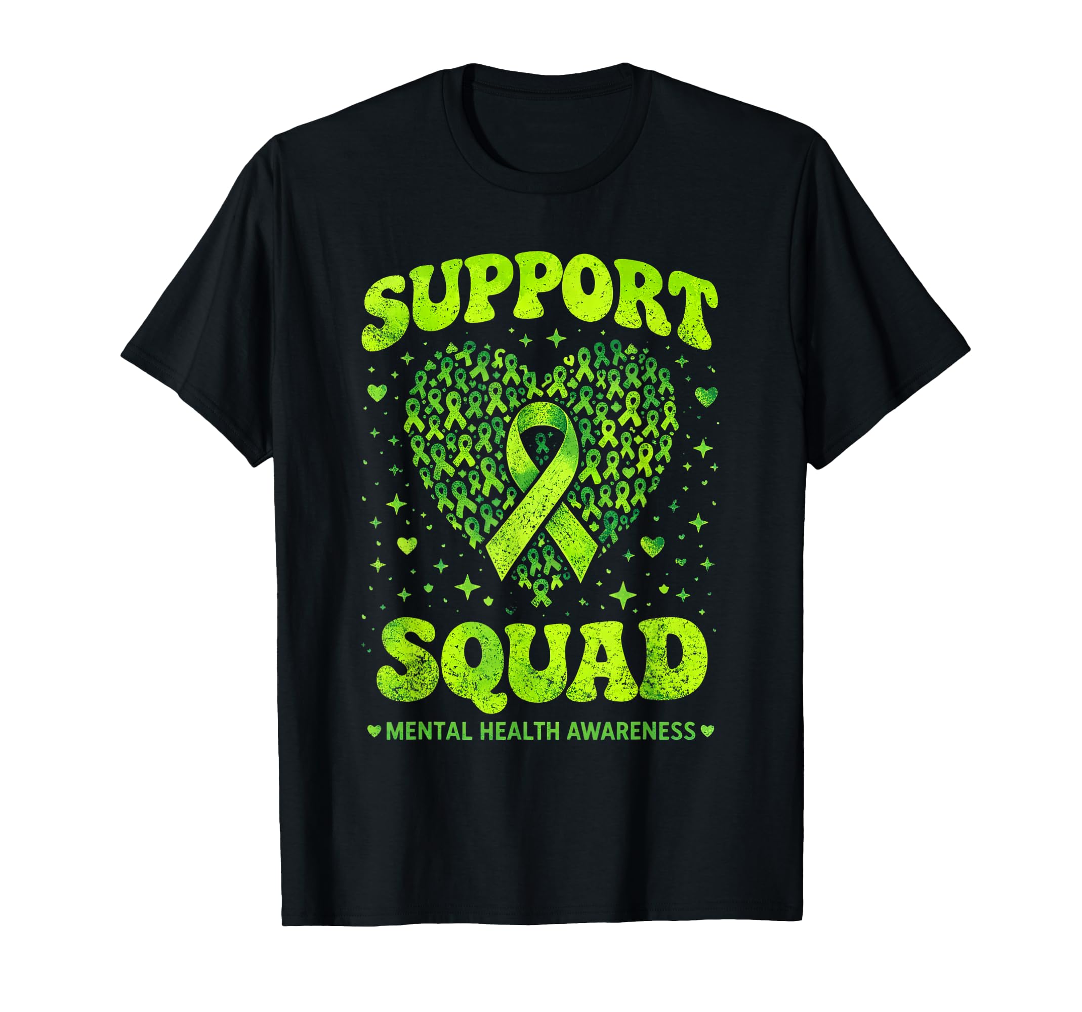 Mental Health Awareness Green Ribbon T-Shirt - Novelty Apparel for Adults - T-Shirt, Sweatshirt, Hoodie