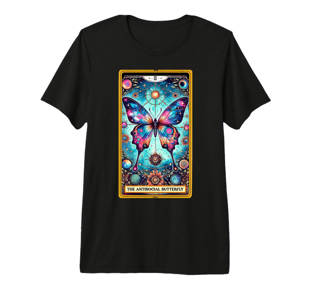 Anti Social Butterfly Tarot Card T-Shirt - Minimalist Print for Adults - T-Shirt, Sweatshirt, Hoodie
