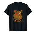 Floral Book Stack Autumn Reader Cozy T-Shirt - Unique Graphic for Adults - T-Shirt, Sweatshirt, Hoodie
