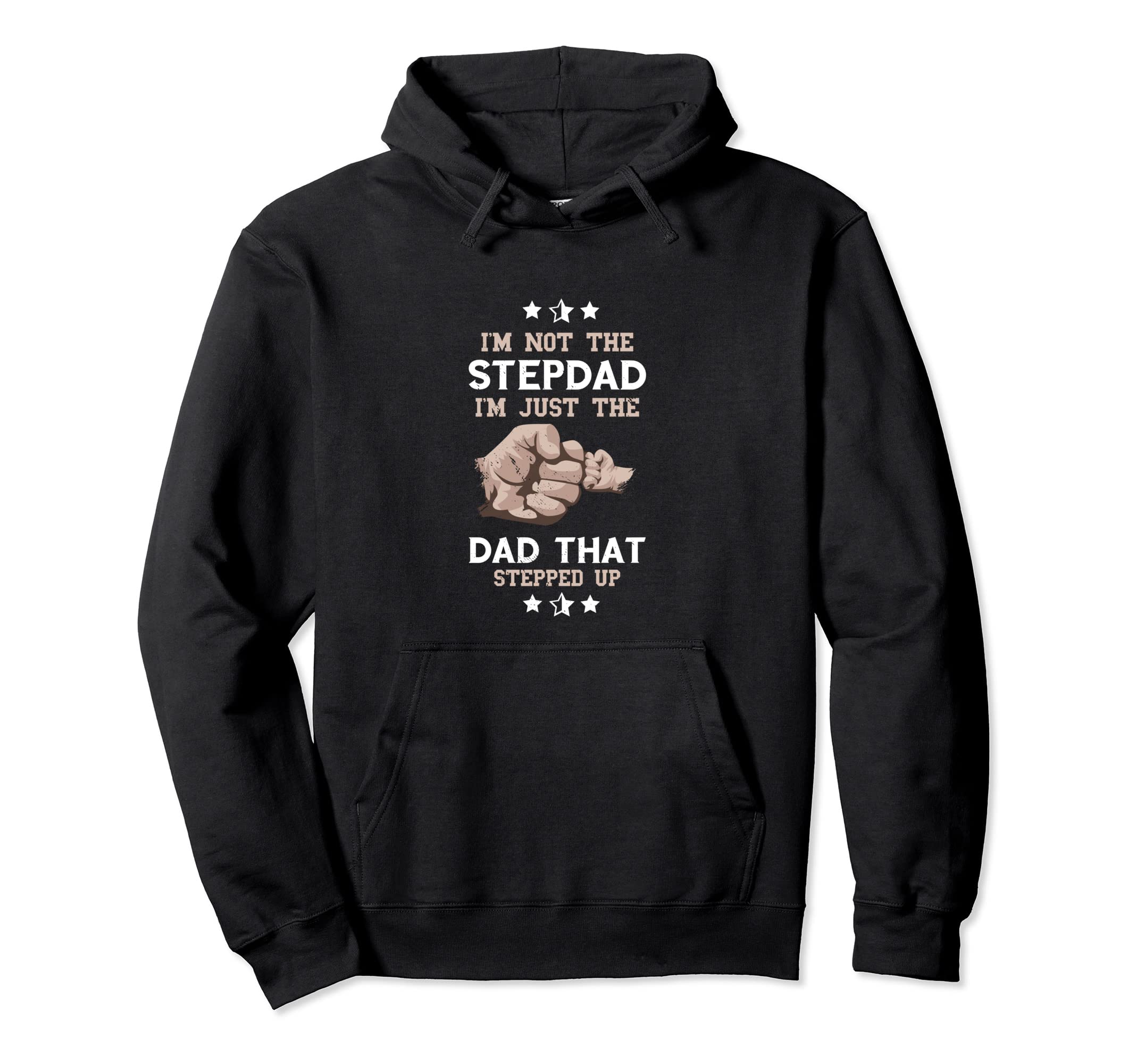 Fathers Day Step Father Fist Bump Handshake Hoodie - Graphic Print Unisex - T-Shirt, Sweatshirt, Hoodie