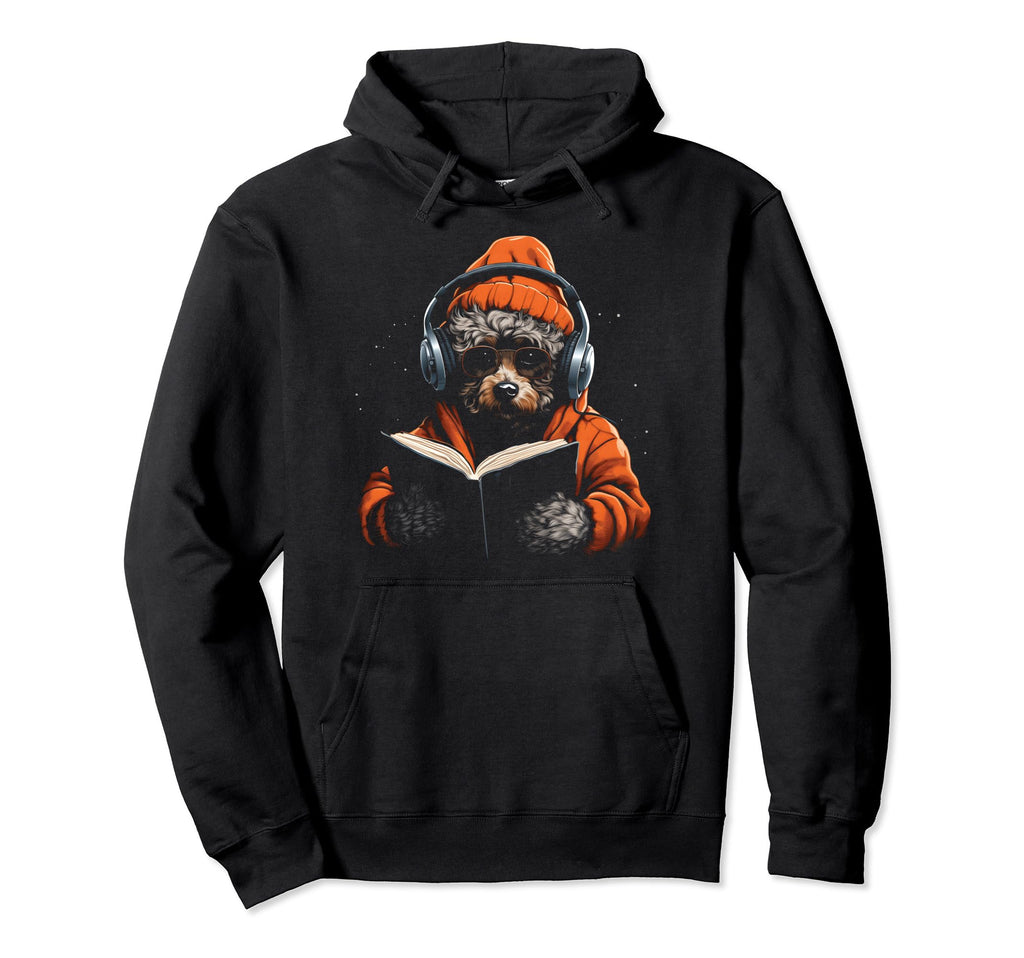 Book Stuff Book Lovers Poodle Reading Hoodie - Graphic Print Men Women - T-Shirt, Sweatshirt, Hoodie
