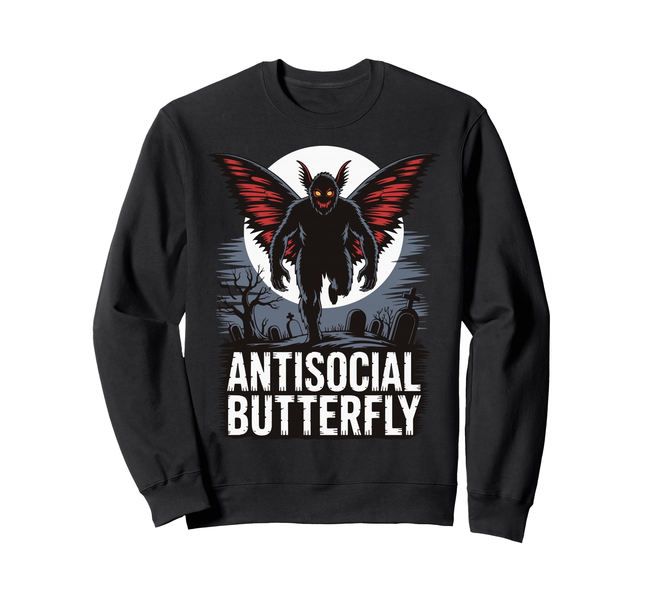 Cryptid Cryptozoology Mothman Sweatshirt - Streetwear Style Men Women - T-Shirt, Sweatshirt, Hoodie