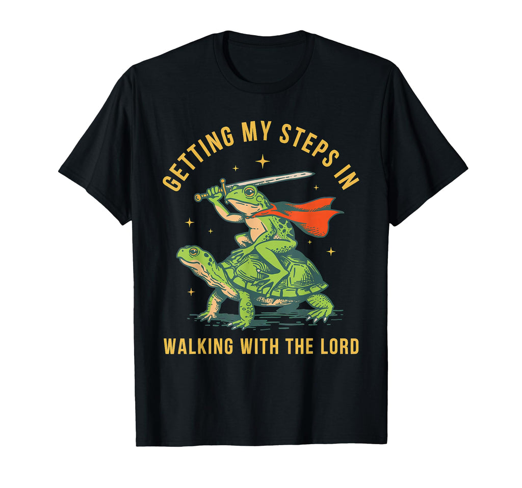 Getting My Steps Walking Lord Frog T-Shirt - Trendy Graphic Men Women - T-Shirt, Sweatshirt, Hoodie