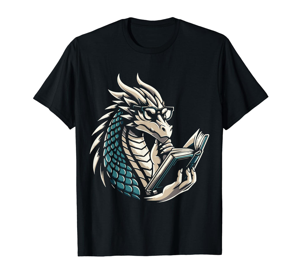 Dragon Reading Book Dragon T-Shirt - Aesthetic Graphic for Adults - T-Shirt, Sweatshirt, Hoodie