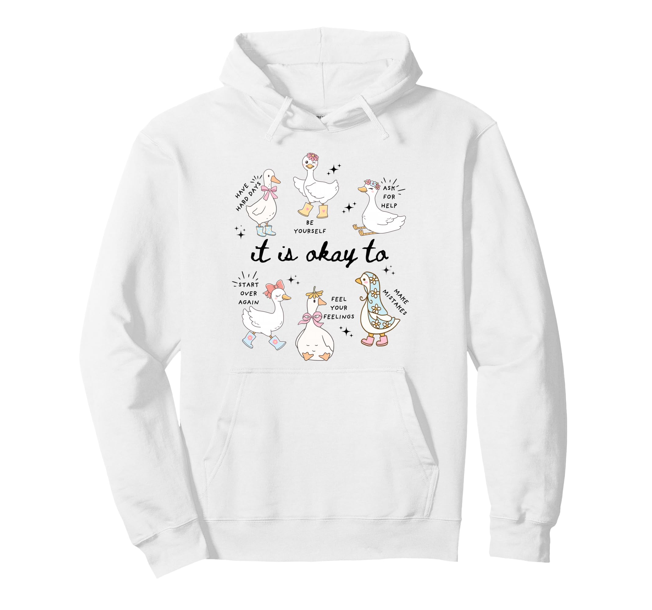 It Is Okay To Funny Silly Goose Hoodie - Aesthetic Graphic Unisex - T-Shirt, Sweatshirt, Hoodie
