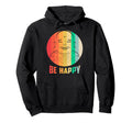 Be Happy Buddha Mandala Yoga Namaste Hoodie - Fun Novelty Design Unisex - T-Shirt, Sweatshirt, Hoodie