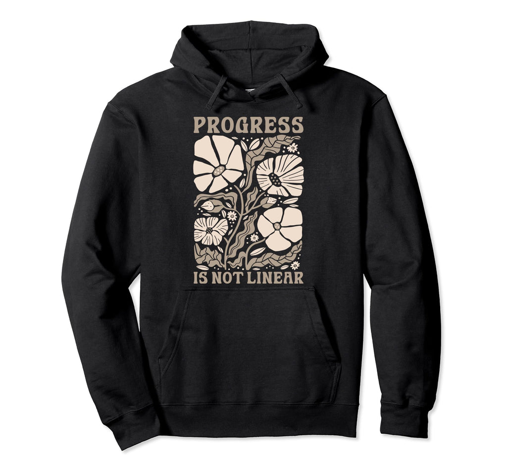 Progress Is Not Linear School Counselor Hoodie - Fun Novelty Design Unisex - T-Shirt, Sweatshirt, Hoodie