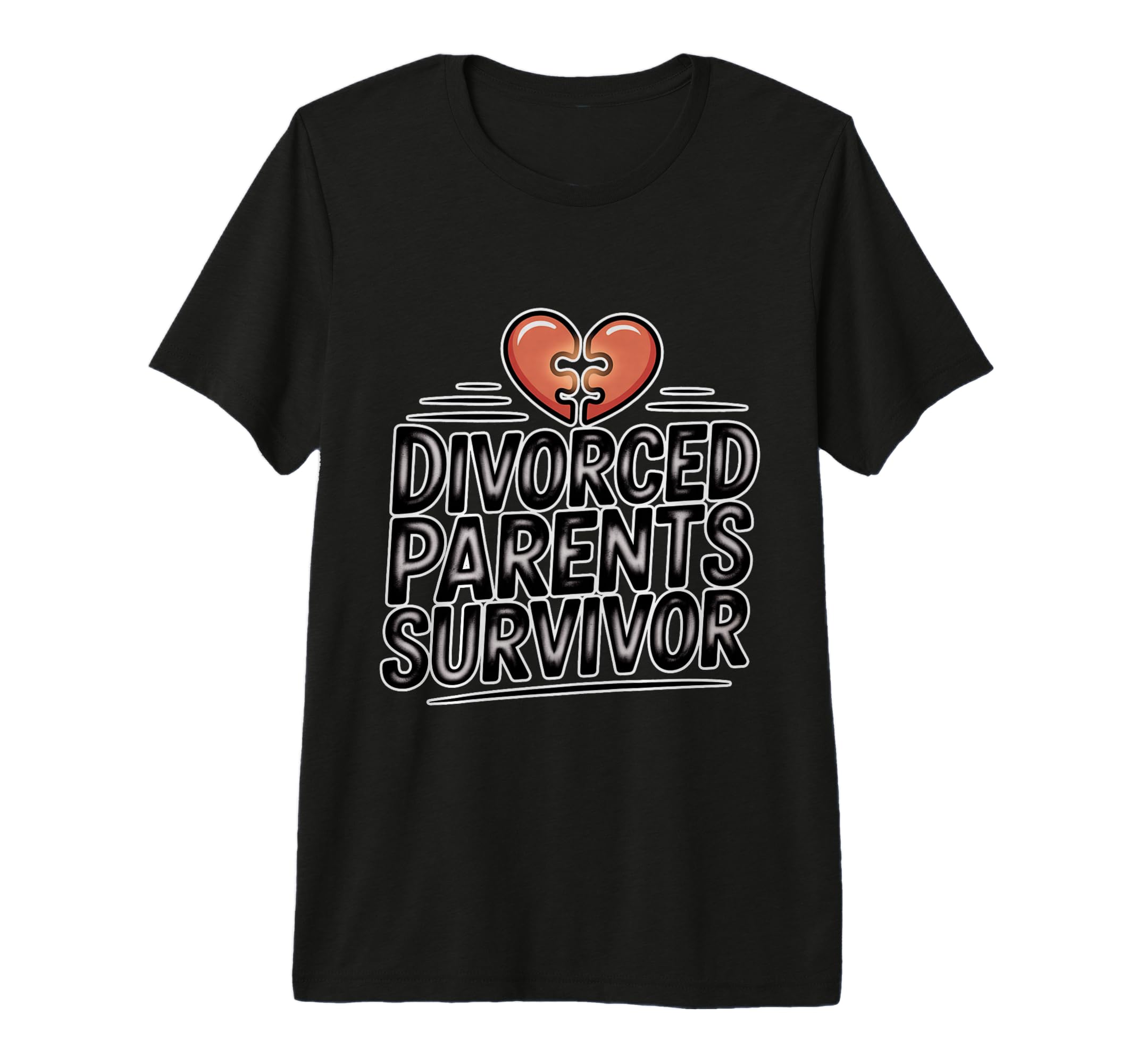Divorced Parents Survivor Child Healing T-Shirt - Custom Art Print Unisex - T-Shirt, Sweatshirt, Hoodie
