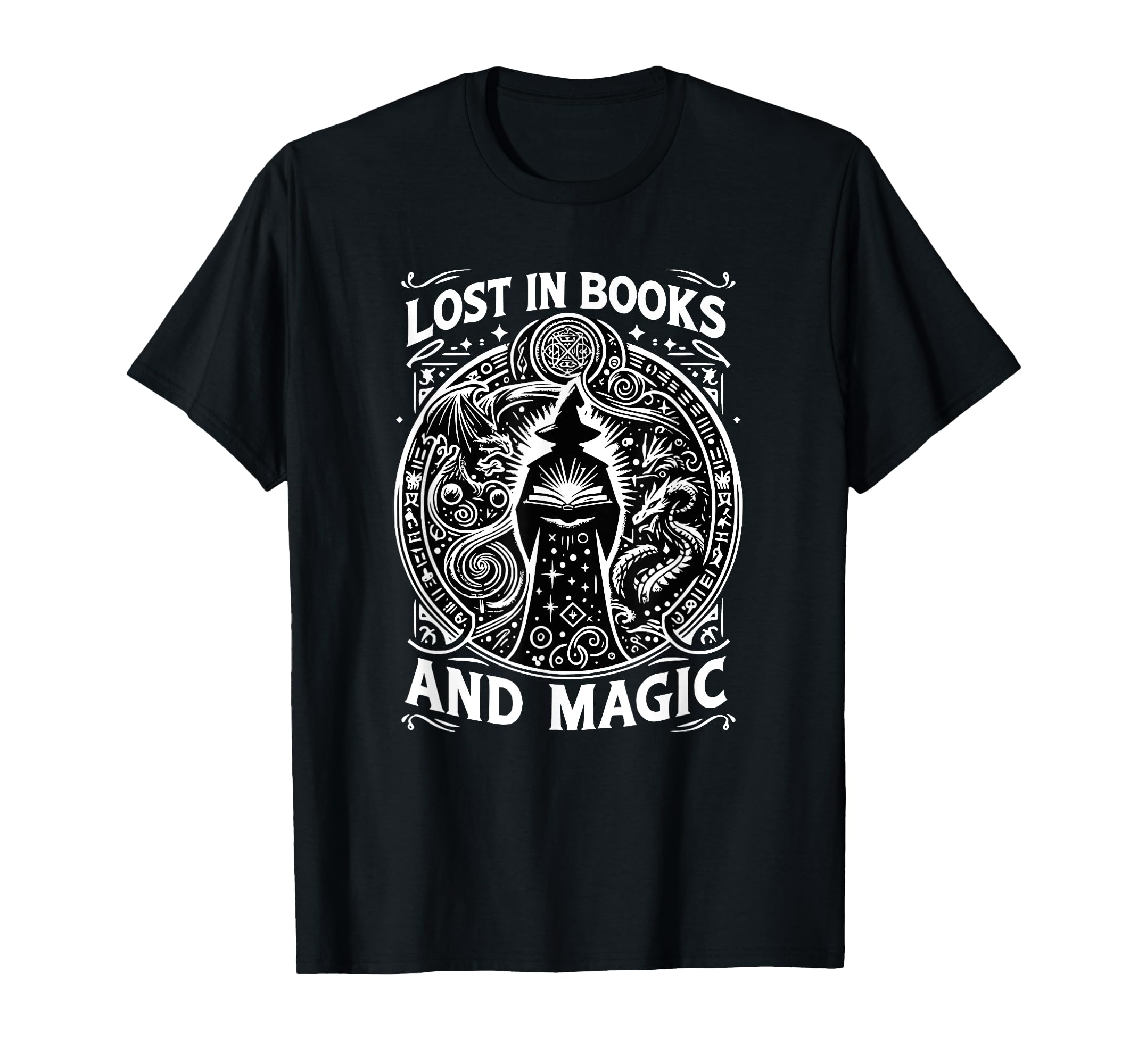 Reading Lover Lost Books And Magic T-Shirt - Streetwear Style Unisex - T-Shirt, Sweatshirt, Hoodie
