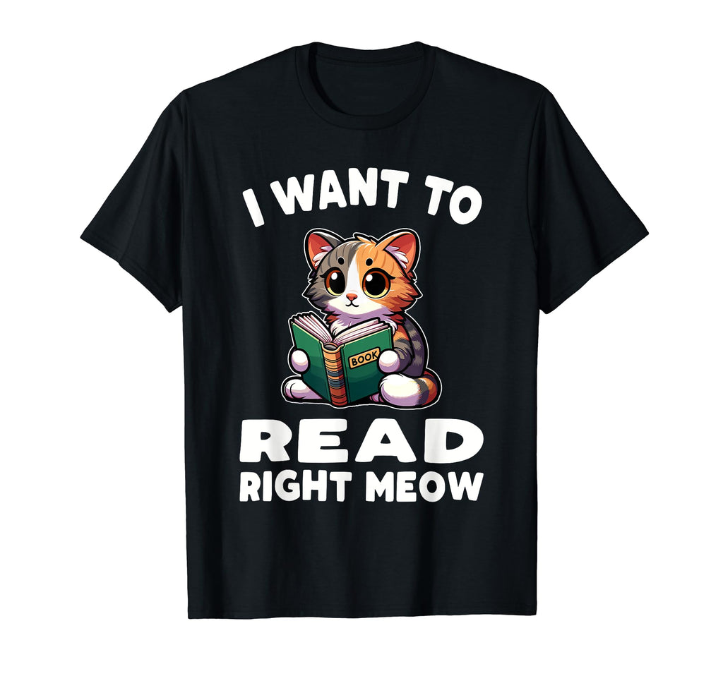 Reading Book Cat Library Reading Teacher T-Shirt - Graphic Print Unisex - T-Shirt, Sweatshirt, Hoodie