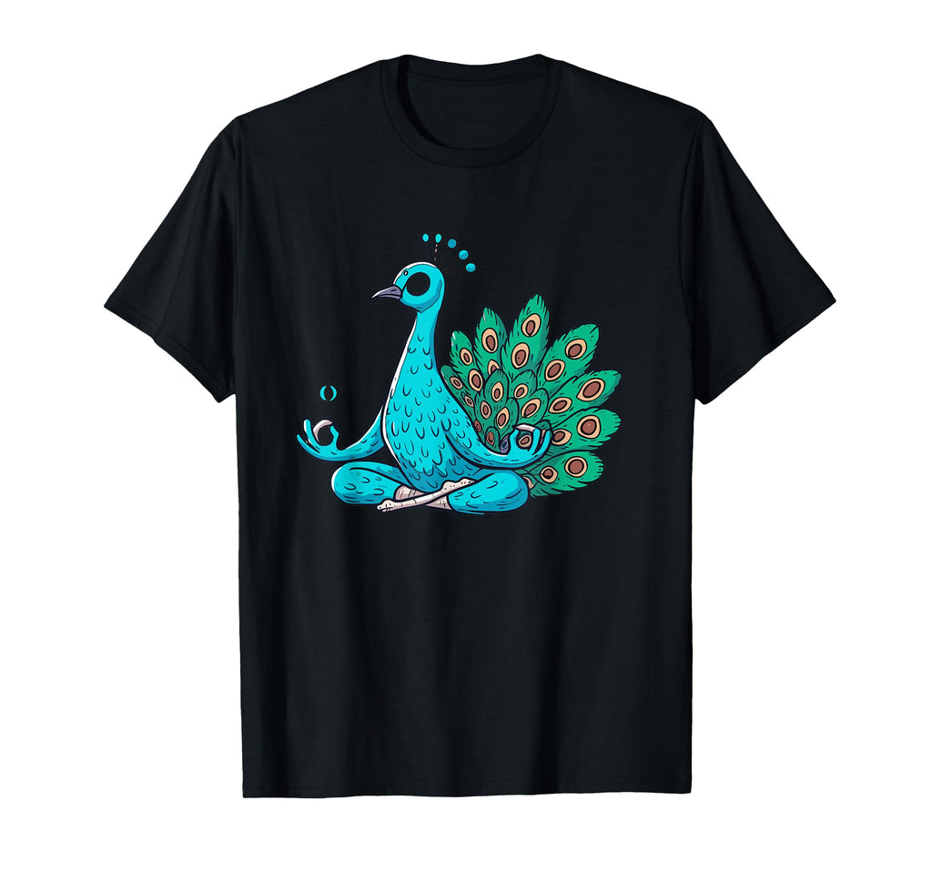 Meditation Peacock Yoga Pose T-Shirt - Custom Art Print for Adults - T-Shirt, Sweatshirt, Hoodie