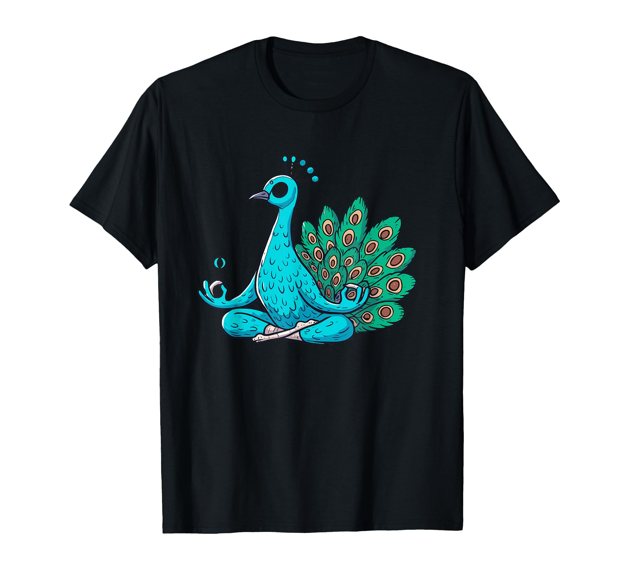 Meditation Peacock Yoga Pose T-Shirt - Custom Art Print for Adults - T-Shirt, Sweatshirt, Hoodie