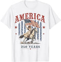 America 250 Years Patriotic Cowgirl 4th July for Girl Women T-Shirt Unisex T-shirt, Sweatshirt, Hoodie, Long Sleeve Tee - T-Shirt, Sweatshirt, Hoodie