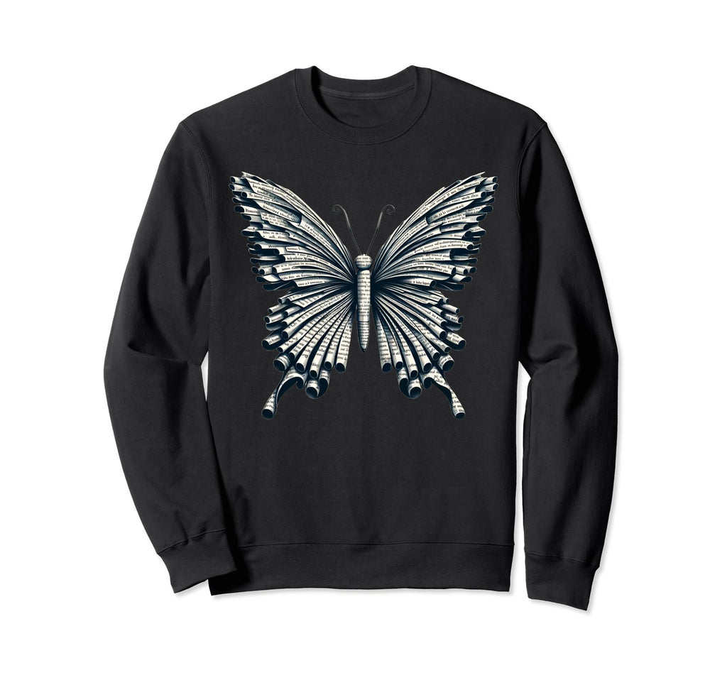 Books Butterfly Book Lover Sweatshirt - Fun Novelty Design for Adults - T-Shirt, Sweatshirt, Hoodie