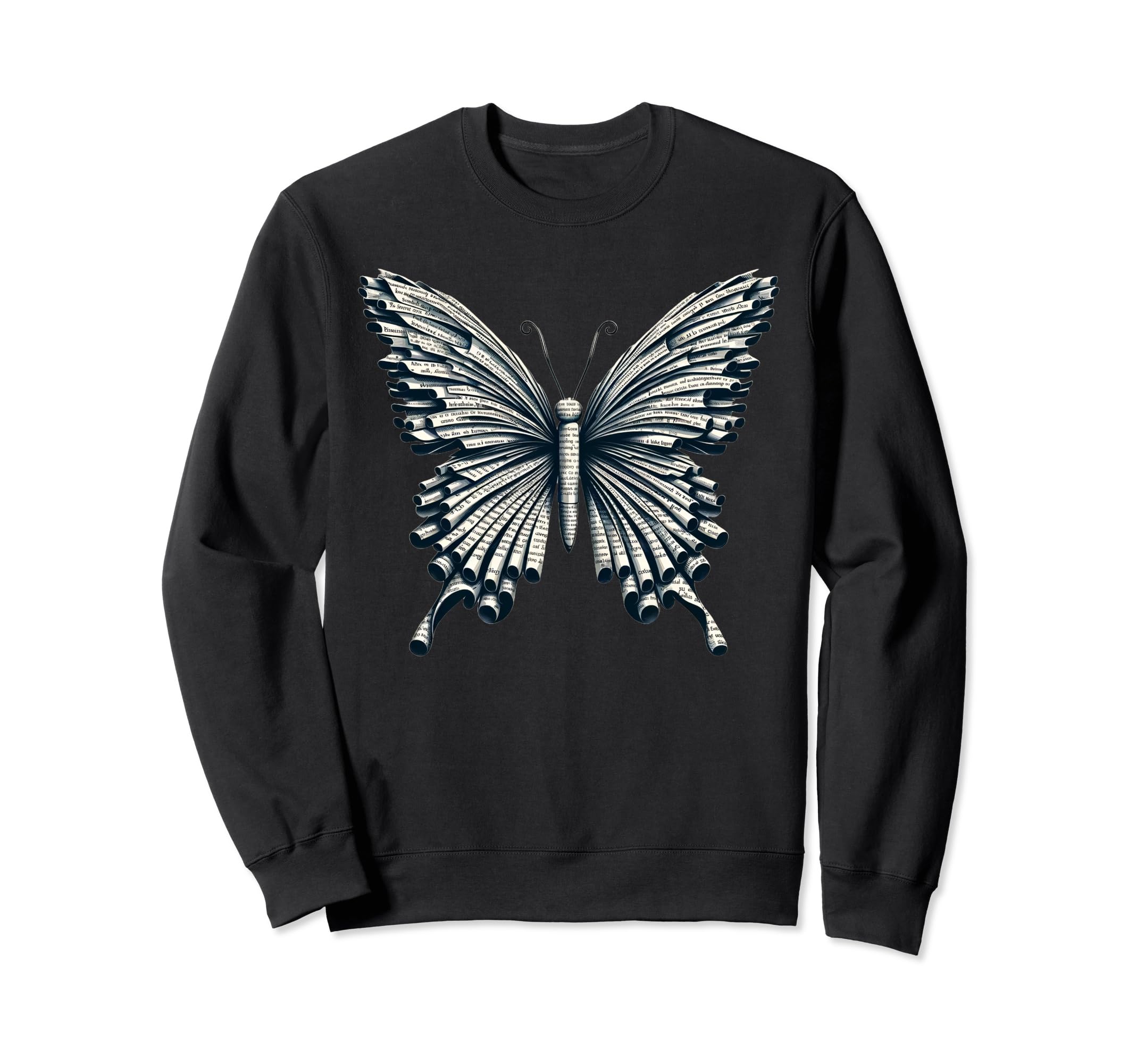 Books Butterfly Book Lover Sweatshirt - Fun Novelty Design for Adults - T-Shirt, Sweatshirt, Hoodie