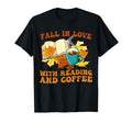 Fall Love Reading And Coffee Book T-Shirt - Aesthetic Graphic Men Women - T-Shirt, Sweatshirt, Hoodie