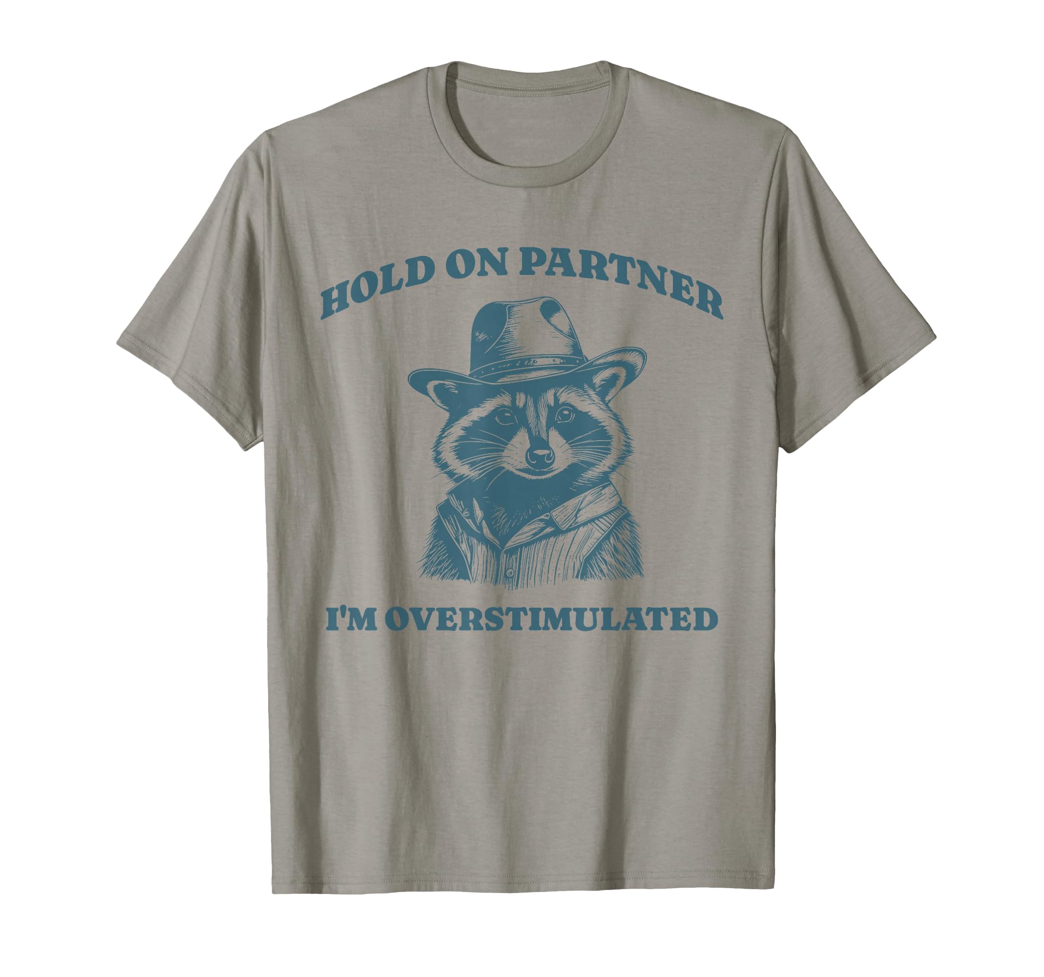 Funny Raccoon Meme Hold Partner T-Shirt - Minimalist Print Men Women - T-Shirt, Sweatshirt, Hoodie