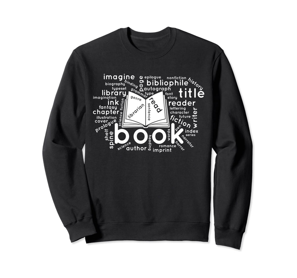 Bibliophile Book Lover Cloud Sweatshirt - Minimalist Print Men Women - T-Shirt, Sweatshirt, Hoodie